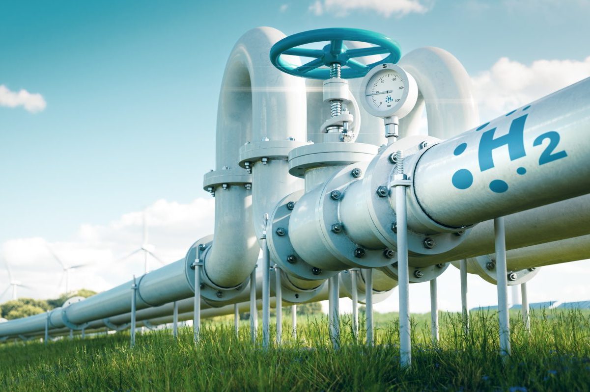 Eine Wasserstoff-Pipeline Eine Wasserstoff-Pipeline