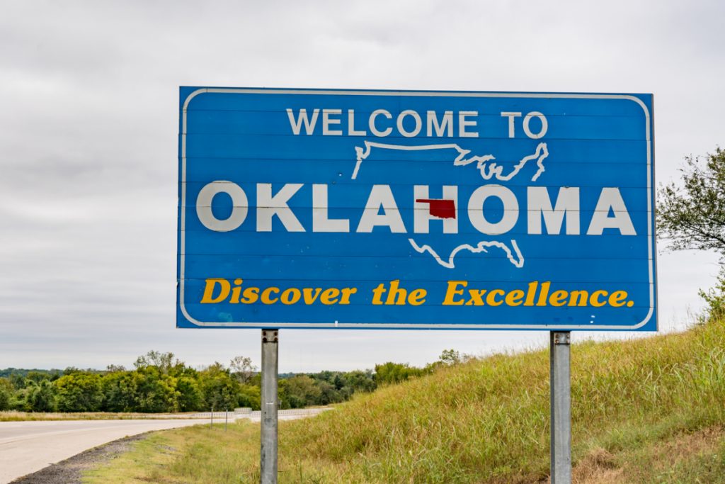 Straßenschild Oklahoma