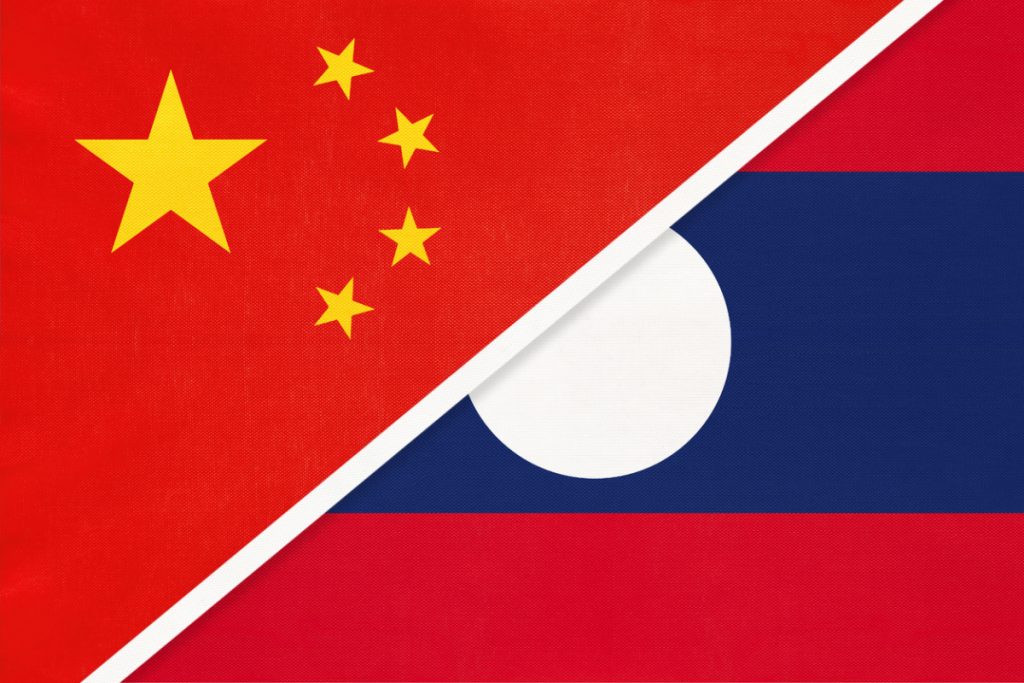 Flaggen China/Laos