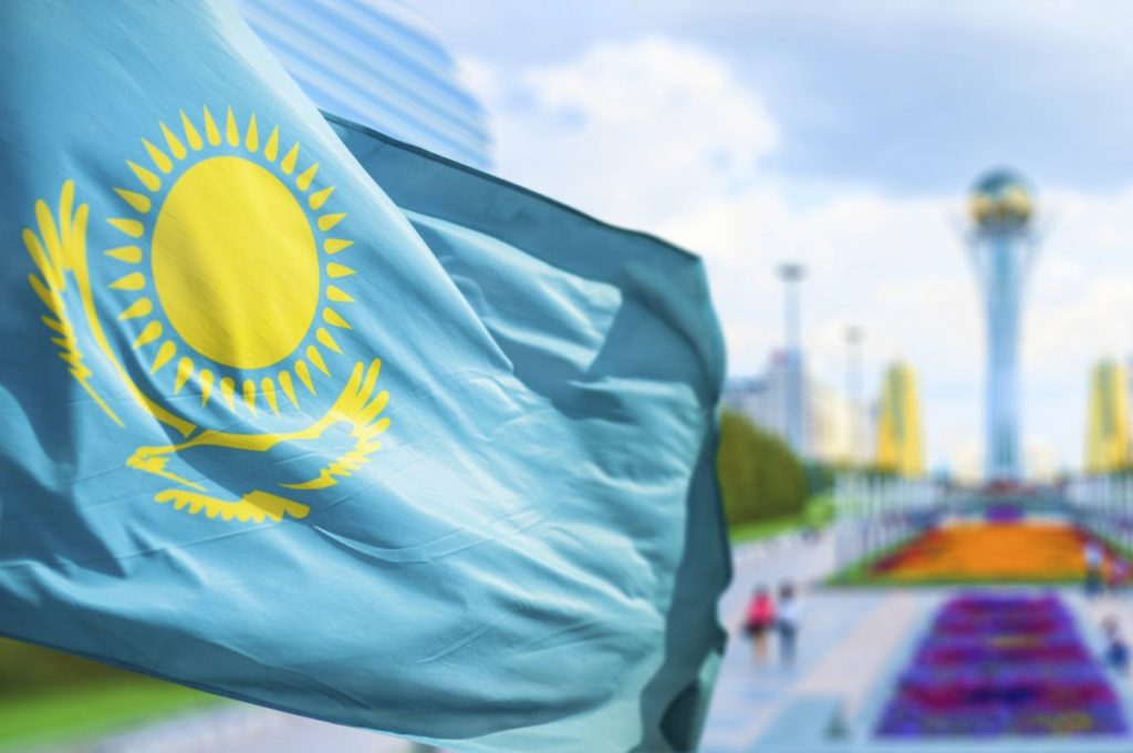 Flagge von Kasachstan