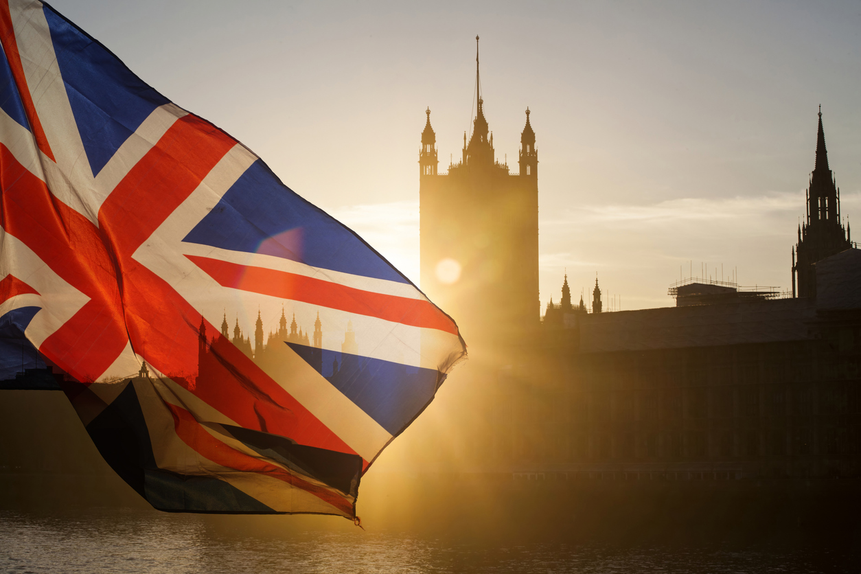 Britische Flagge und Big Ben