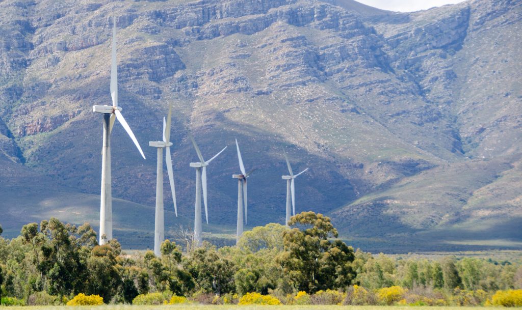 Windkraftanlage in Südafrika