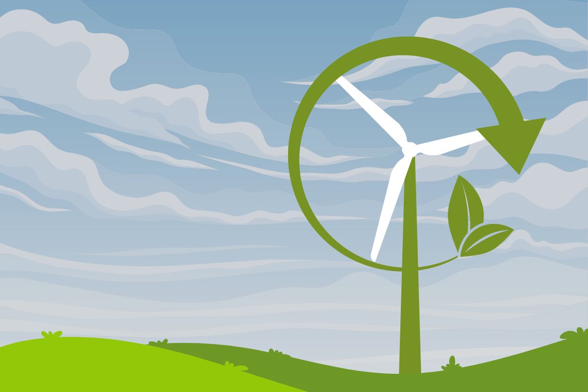 Symbolbild Recycling Windkraft Symbolbild Recycling