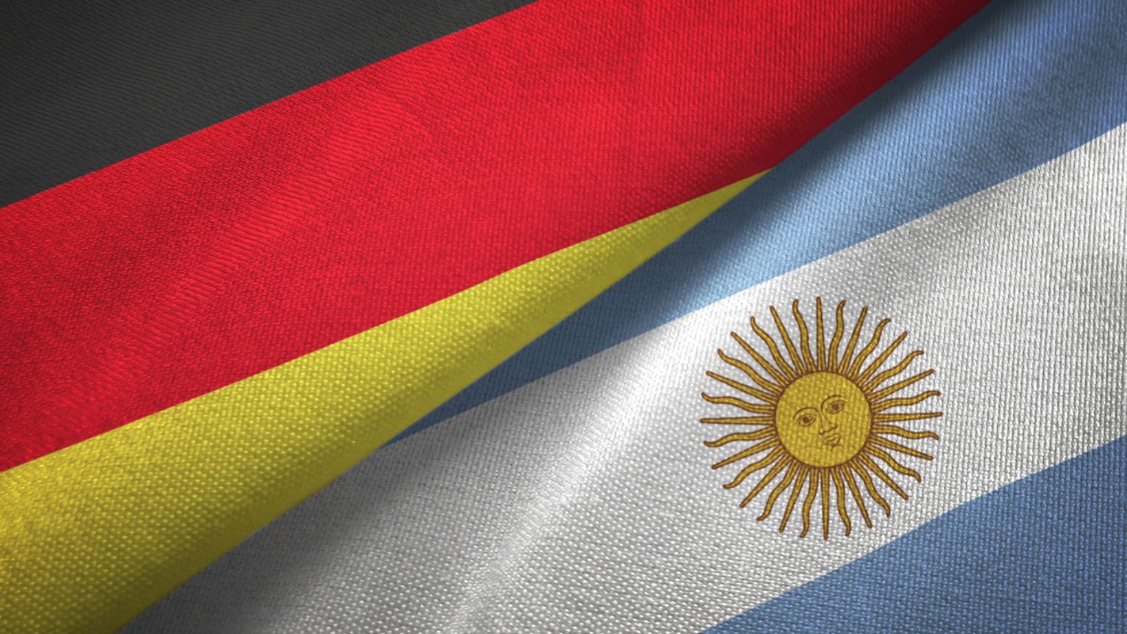 Deutschland-Argentinien-Flaggen