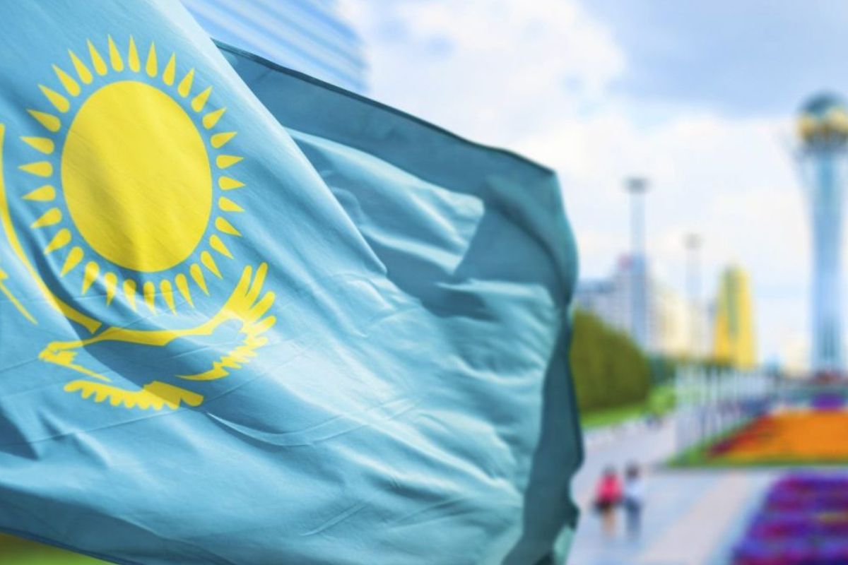 Flagge Kasachstan