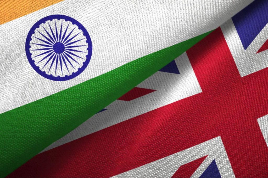 Indien UK Flaggen