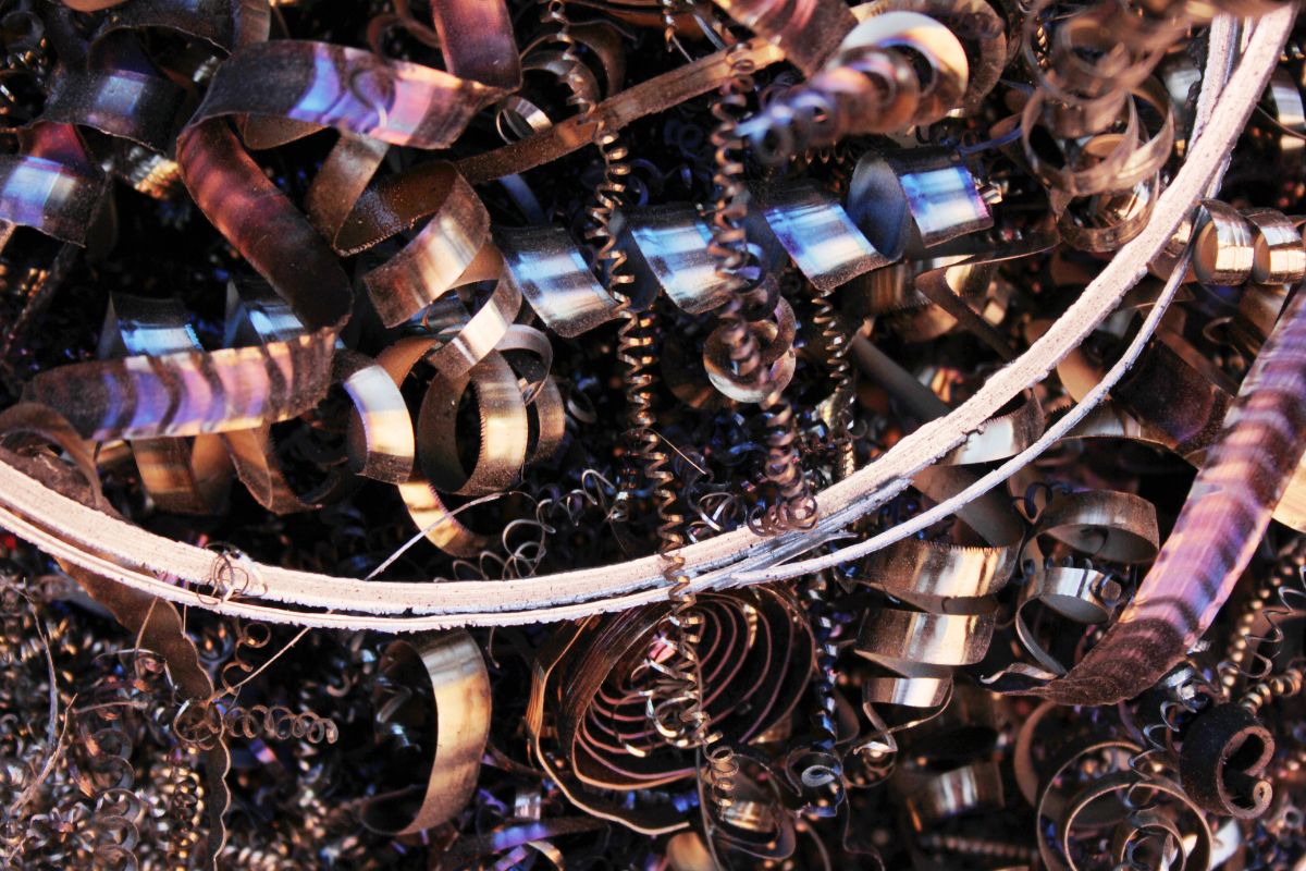 Metallische Späne Metallische Späne