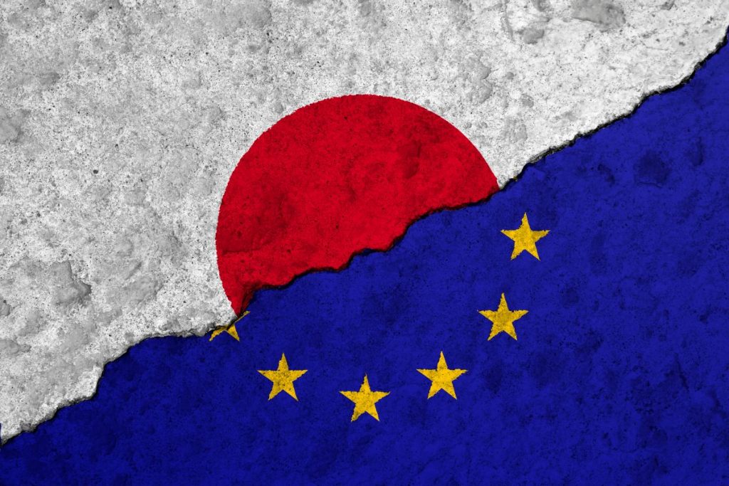 Japan EU Flaggen